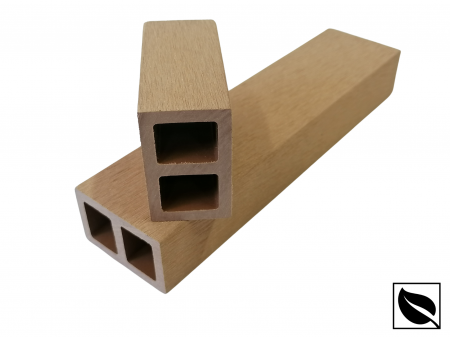 Profil Tub WPC, Lemn Compozit pentru Riflaj Decorativ, 55x35x2900 mm, Ramforsat, Bej [5]