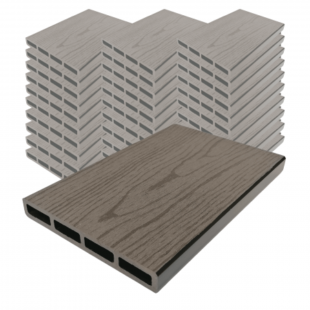 Set 30 Placi Sipca Gard WPC Maro 150x20mm, Placa Tip scandura Lemn Compozit, 2ML/buc [0]