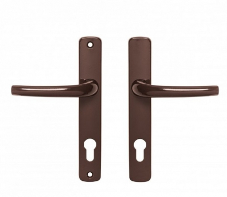 FERONERIE - Set manere culoare maro cu sild pentru porti