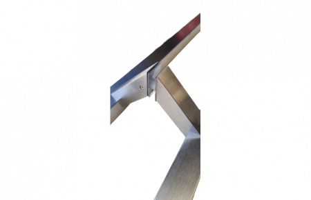 Set manere patrate inox satinat, 30x30mm, Premium [2]