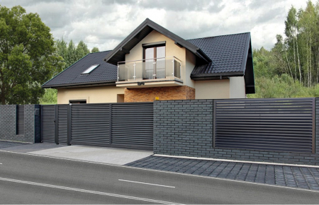 Set Poarta Auto Si Poarta Pietonala Din Aluminiu, Model Stor [4]