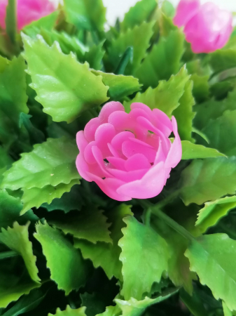 Sfera decorativa plante artificiale trandafiri roz [4]