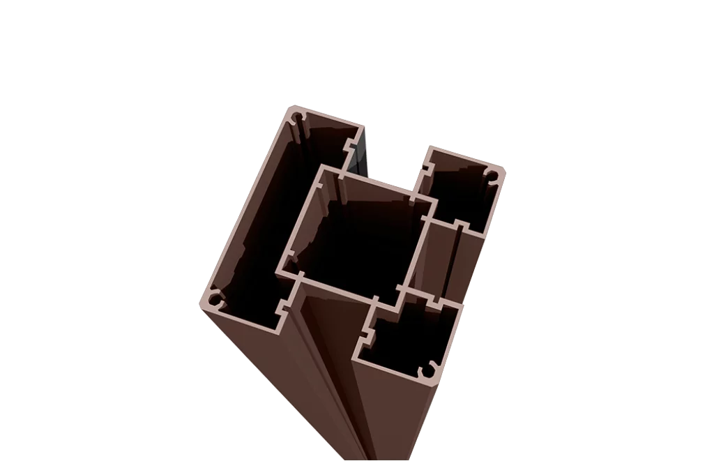 PROFILE GARD ALUMINIU - Stalp gard, Multifunctional, 70x70mm, Aluminum