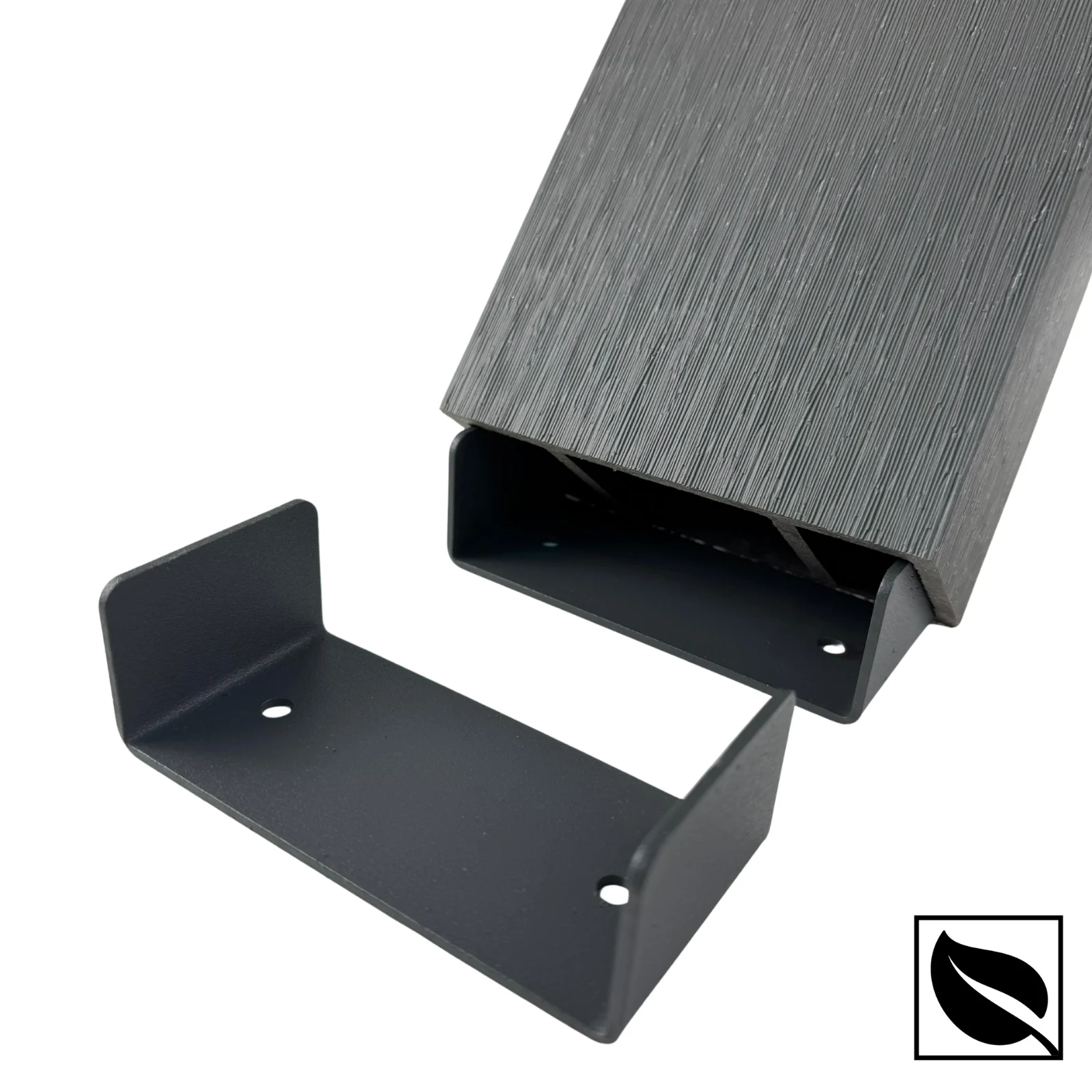 Suport Interior U150 pentru Riflaj Tub WPC 150x50 mm, Culoare Gri - VIVODECOR [1]
