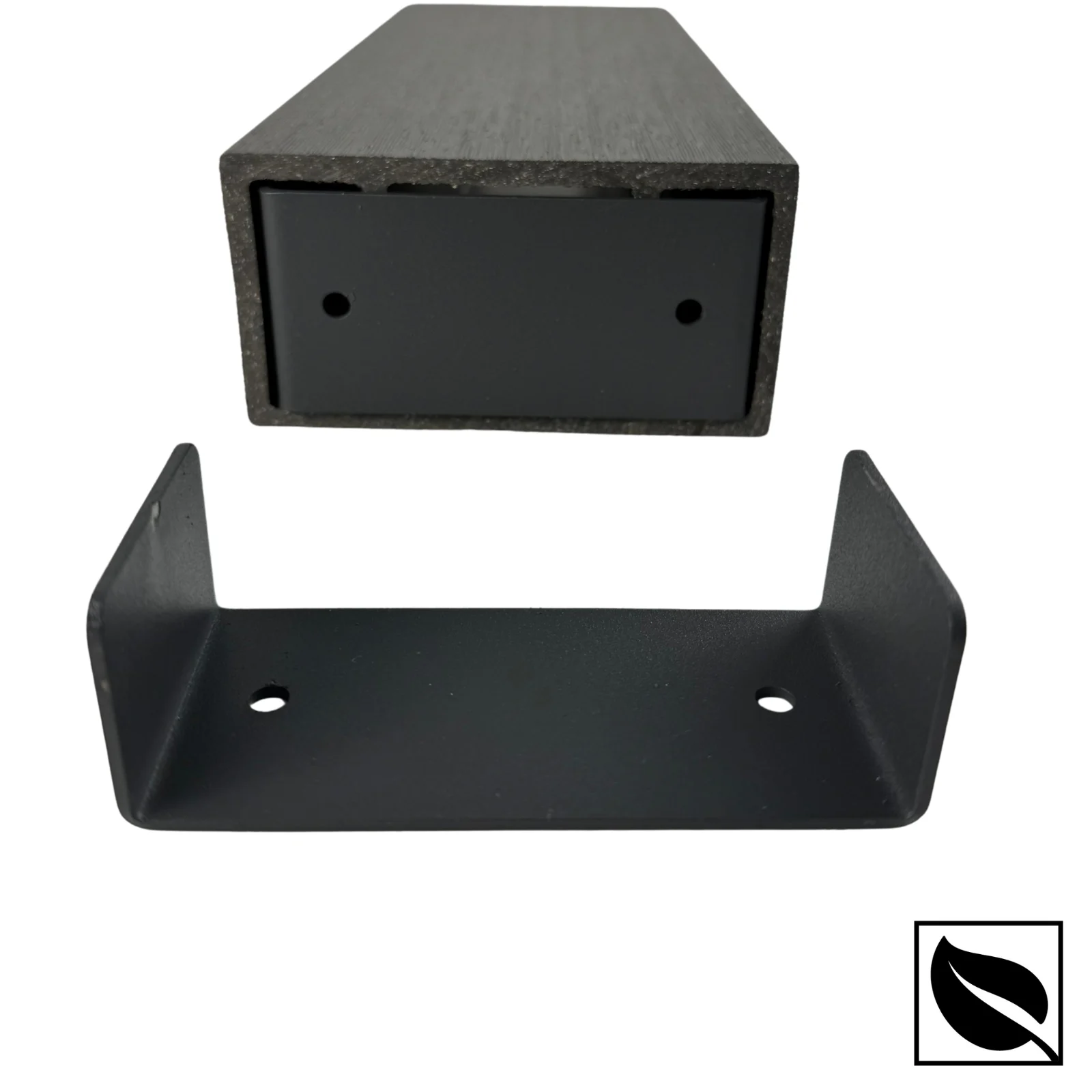 RIFLAJ WPC - Suport Interior U150 pentru Riflaj Tub WPC 150x50 mm, Culoare Gri - VIVODECOR