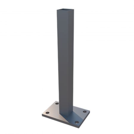 PROFILE GARD ALUMINIU - Suport Stalp Zincat 80X120X300MM Aluminiu