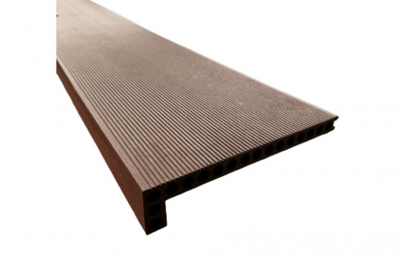 DECKING WPC - Treapta Decking 3D WPC, dimensiune 300 x 60 x 24 mm, culoare maro