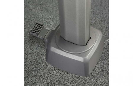 Umbrela de soare 3x3m pentru terasa si gradina, aluminiu, pliabila,cu LED culoare kaki, include suport granit [3]