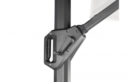 Umbrela de soare 3x3m pentru terasa si gradina, aluminiu, pliabila,cu LED culoare kaki, include suport granit [5]