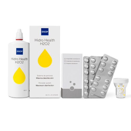 Solutie intretinere lentile de contact pe baza de Peroxid, Hidro Health H2O2, 360 ml [1]