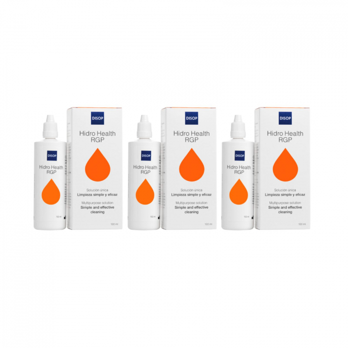 Pachet solutie intretinere lentile de contact dure/RGP, Hidro Health RGP, 3x 100 ml [1]