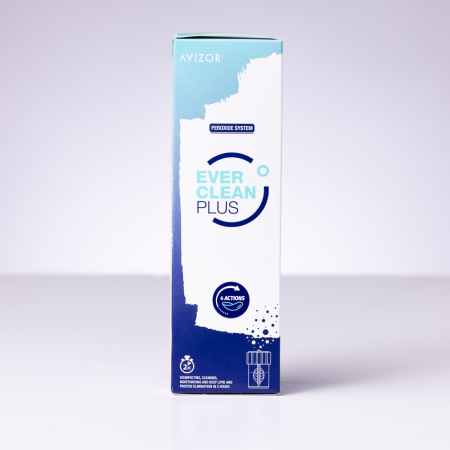 Soluții lentile dure - Solutie intretinere lentile de contact pe baza de Peroxid, Everclean Plus, 225 ml +30 tablete deproteinizare