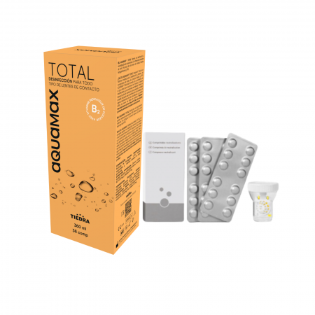 Soluții lentile dure - Solutie intretinere lentile de contact pe baza de Peroxid, aquamax TOTAL, 360 ml