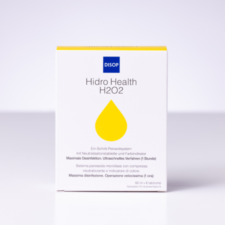 Soluții lentile dure - Solutie intretinere lentile de contact pe baza de Peroxid, Hidro Health H2O2, 60 ml