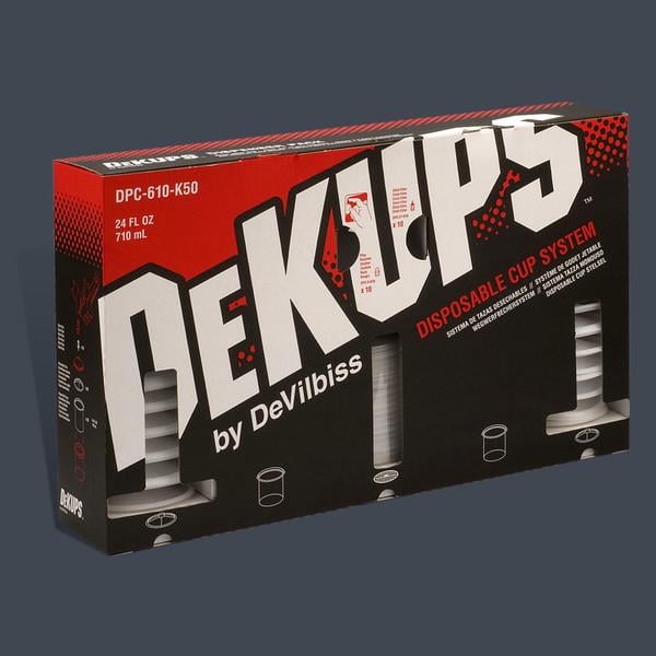Sistem pahare aplicat vopseaua, Devilbiss PPS DeKups DPC-610-K50, set complet 50 buc, gramaj 600 ml [1]