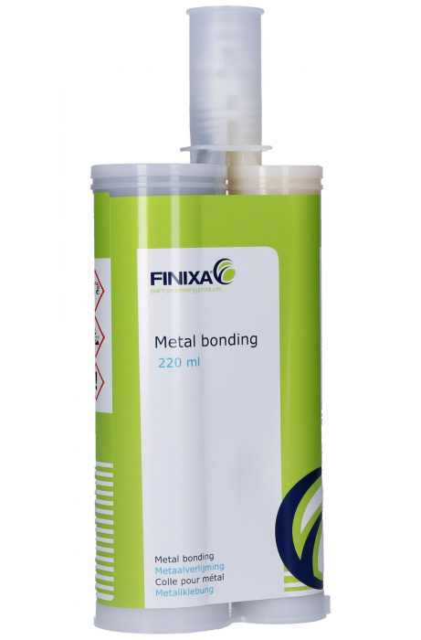 Adeziv epoxidic bicomponent pentru metal, Finixa PLI 50, pentru inlocuirea cositorului în operaţiunile de reparare a panourilor de metal si aluminiu, cantitate 220 ml [2]