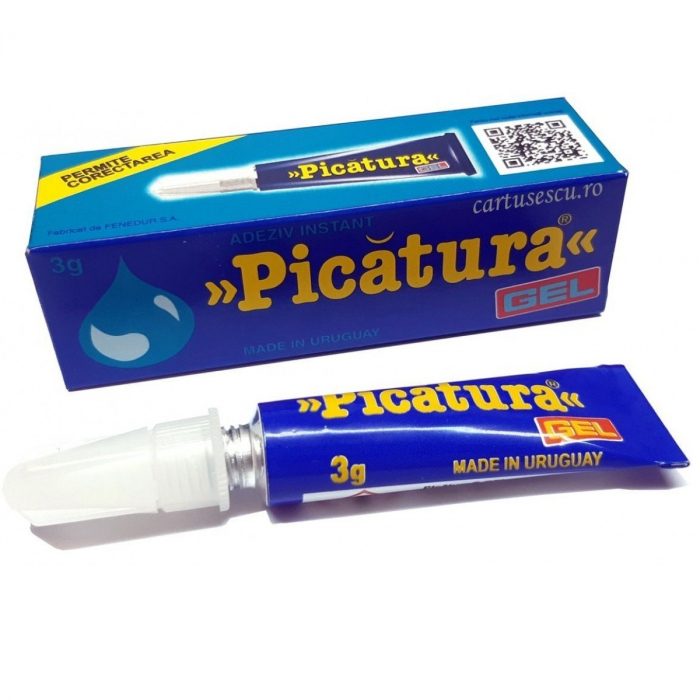 Adeziv instant, Picătura®, diferite gramaje, Este un adeziv instant, ușor de utilizat, destinat micilor reparații în casă [2]