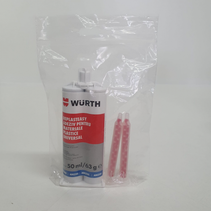 Adeziv plastic bicomponent, WURTH 893 500, adeziv plastic din 2 componente, uscare normala/rapida, gramaj 50 ml [6]