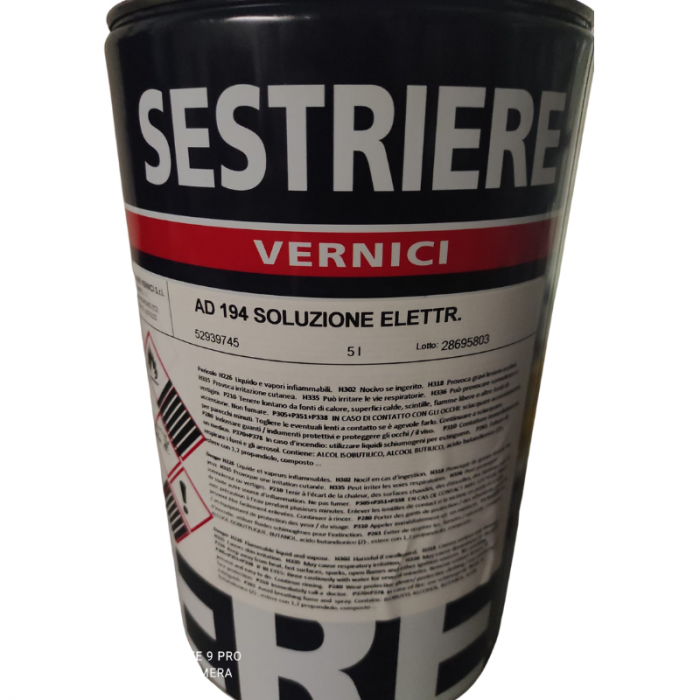 Aditiv electrostatic, Sestriere Vernici AD 194 E-STA additive, pentru vopsea pe baza de solvent, cantitate 5 litri [2]