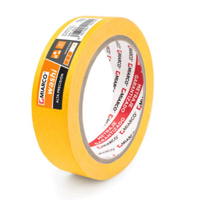 Banda mascare japoneza, Prima System Washi, rezista pana la 150°C, culoare galben, lungime 45 metri [1]