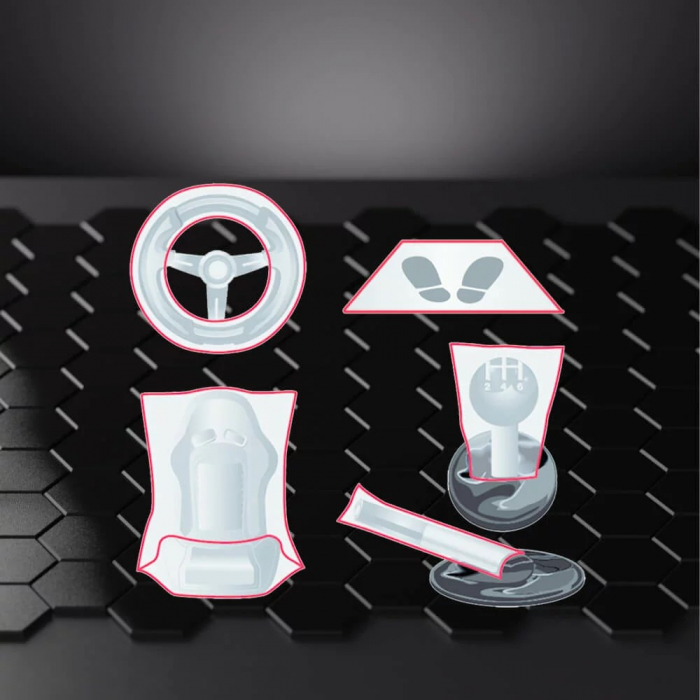 Set protectie interior auto, 4CR 1143, 1 set 5 in 1 (scaun, volan, presuri, schimbator, frana de mana) [2]