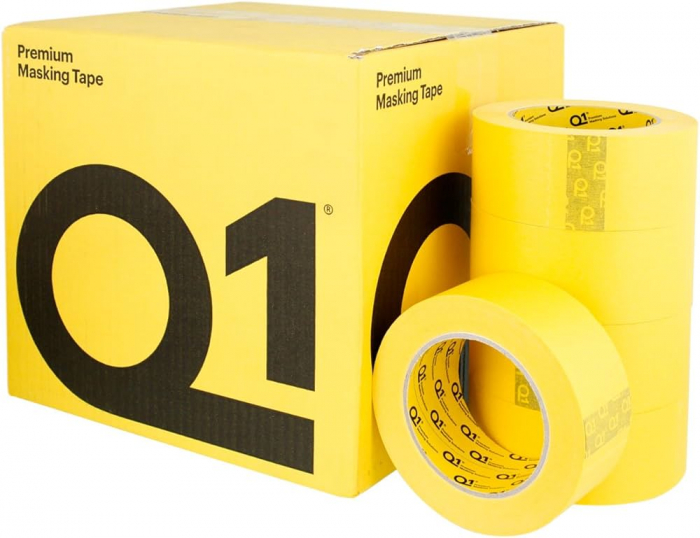 Banda mascare, Q1® Premium, culoare galben, dimensiune 36 / 48 mm x 50 metri [2]