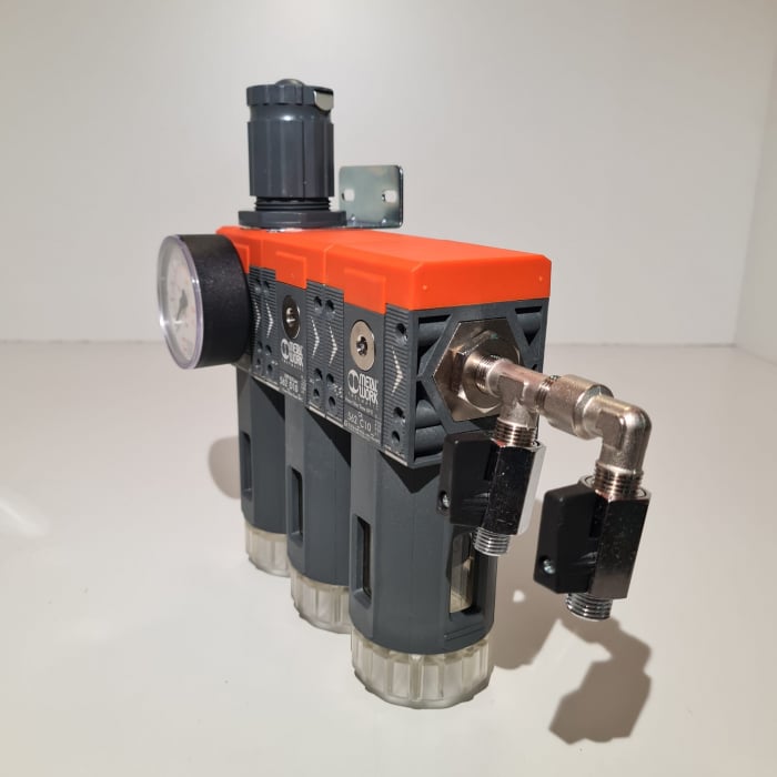 Baterie filtrare aer comprimat, MW B300, filtrare aer vopsitorie cu regulator, baterie 3 filtre, pana la 0.003 microni cu carbon activ, debit 800 l/min [3]