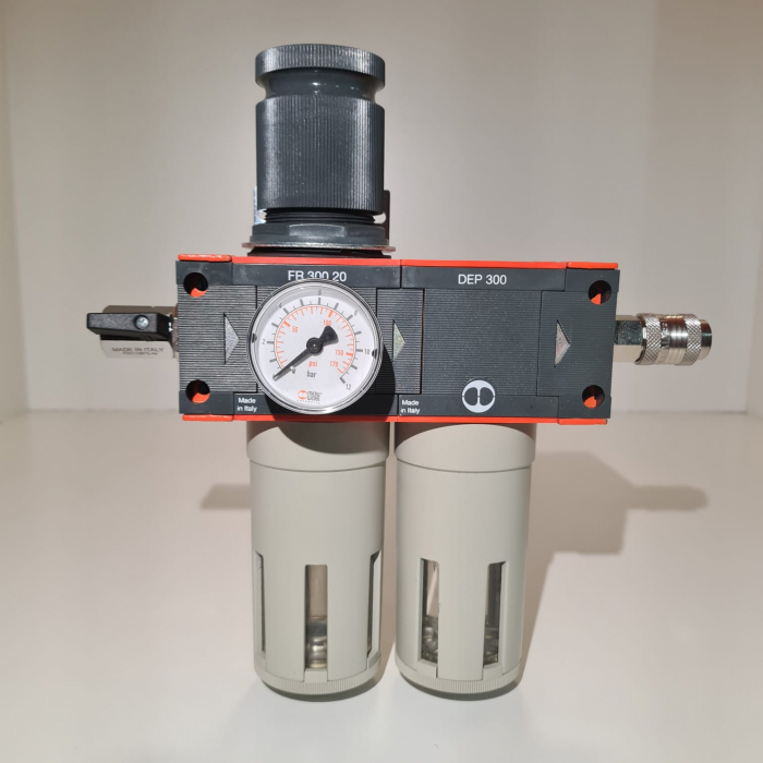 Baterie filtrare aer comprimat, MW D200, filtrare aer vopsitorie cu regulator, baterie 2 filtre, pana la 0.01 microni, debit 1100 l/min [5]
