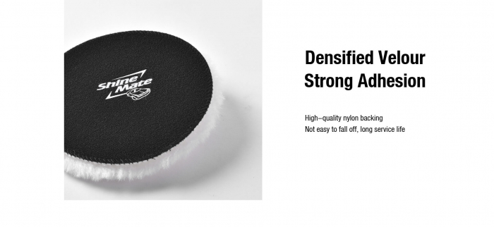 Blana de oaie, Shine Mate T160 Heavy-Cut Wool Pad High-Nap, diametru 80 / 130 / 155 mm, cu velcro [7]