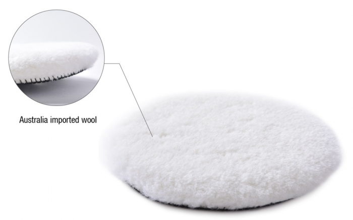 Blana de oaie, Shine Mate T160 Heavy-Cut Wool Pad High-Nap, diametru 80 / 130 / 155 mm, cu velcro [2]