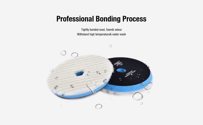 Blana de oaie, Shine Mate T140 Heavy-Cut Wool Pad, diametru 75 / 125 / 150 mm, cu velcro [7]