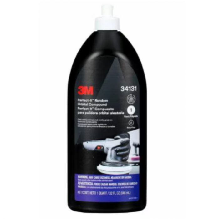 Pastă abrazivă rapidă dop alb, 3M™ Perfect-It™ 34131E, grad de taiere mare, gramaj 946 ml [1]