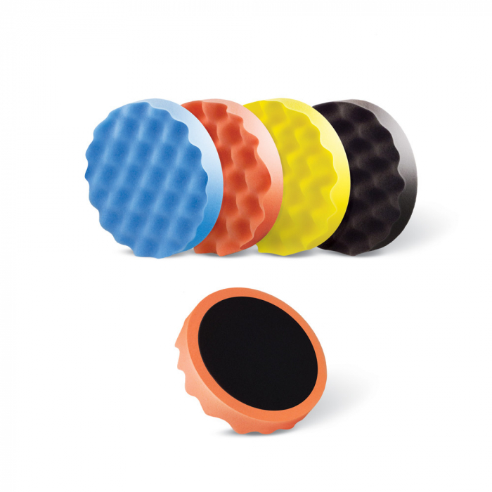 Burete polish valurit, Boll PRBL-PRBL-3011X, montare pe masina cu velcro, diametru 150 mm, diferite duritati si culori [1]