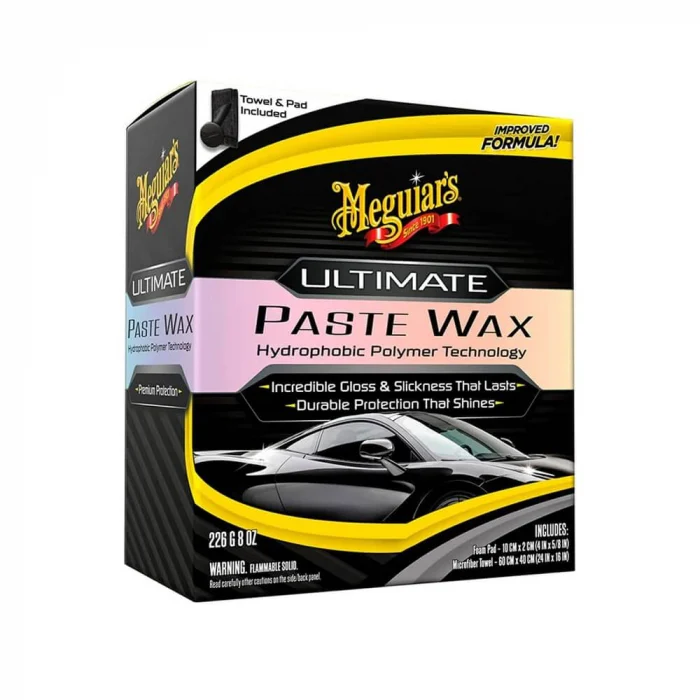Ceara auto, Meguiar's Ultimate Paste Wax, solida, cu polimeri, gramaj 226 g [1]