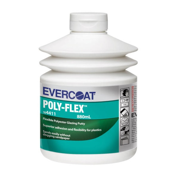 Chit pentru plastic, Evercoat® Polyflex 104411, gama premium, pentru plastic si suprafete din metal flexibile, gramaj 880 ml [1]