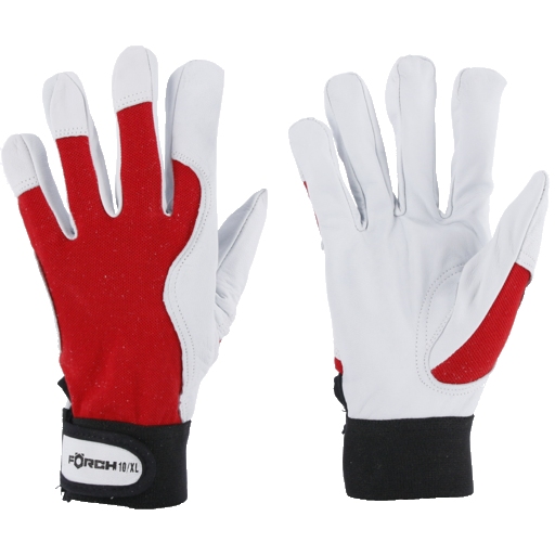 Manusi mecanici, Forch 5405 125, foarte rezistente, culoare alb-rosu, set 1 prereche [1]