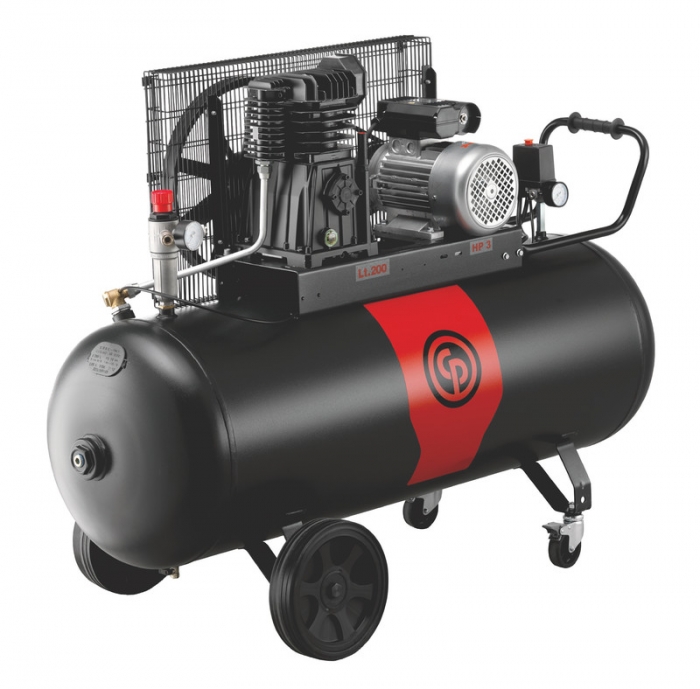 Compresor aer cu piston lubrifiat, Chicago Pneumatic CPRC 3200 NS19S MT, alimentare 380 V, aer aspirat 393 l/min, butelie 200 litri [1]