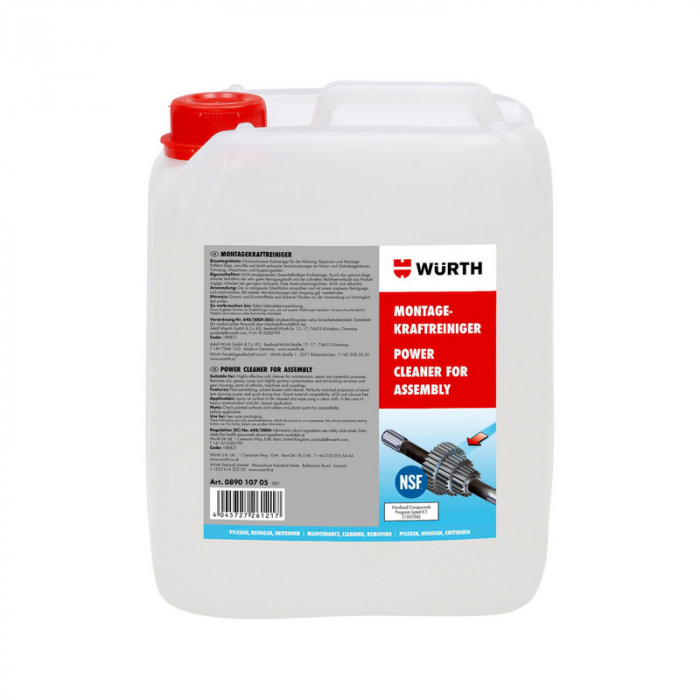 Curatitor , Wurth 890 107 XX, pentru suprafete metalice, cantitate 0.5 / 5 / 20 litri [1]