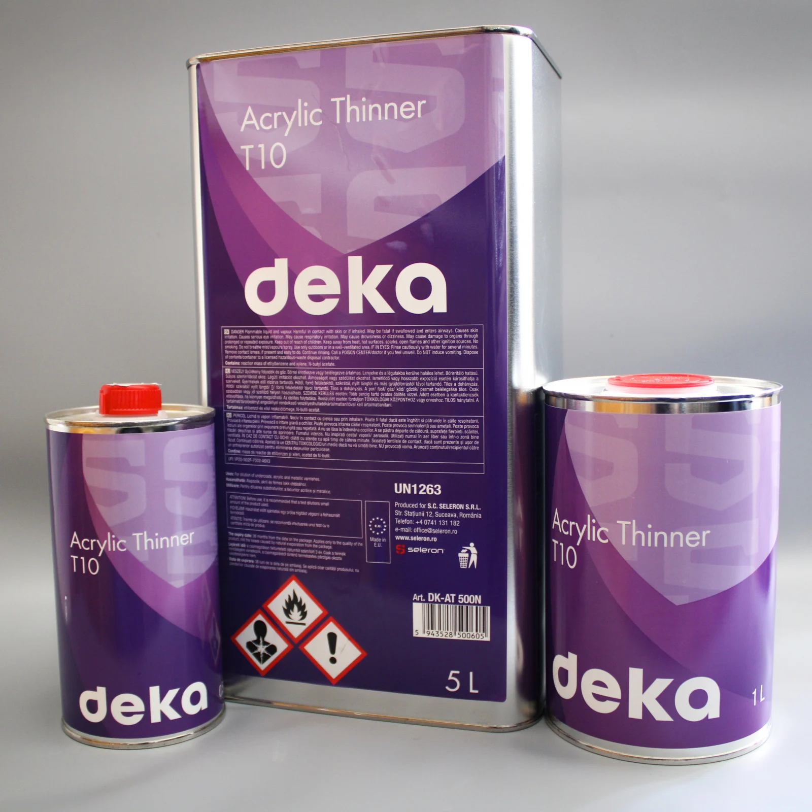 Diluant acrilic normal, Deka T10, pentru diluant grund, vopsea, lac, gramaj 0.5 litri / 1 litru / 5 litri [4]