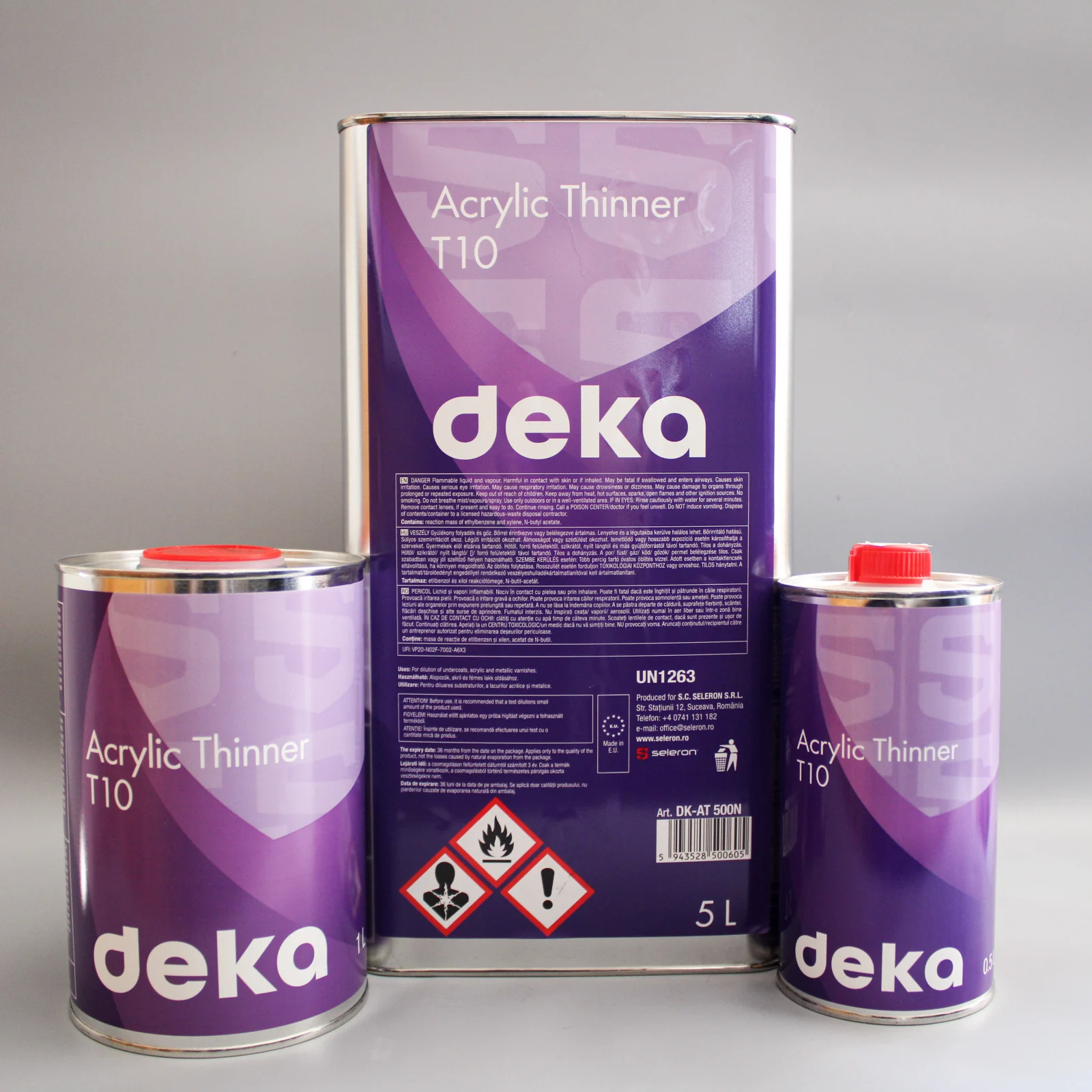 Diluant acrilic normal, Deka T10, pentru diluant grund, vopsea, lac, gramaj 0.5 litri / 1 litru / 5 litri [3]