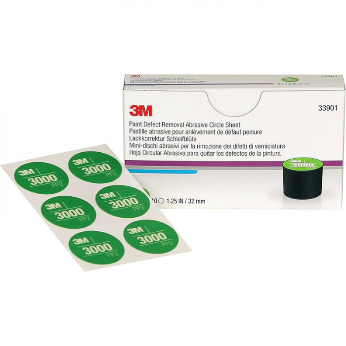 Disc abraziv, 3M 33901, indepartare defecte vopsea P3000, diametru 32mm, 1 bucata [1]