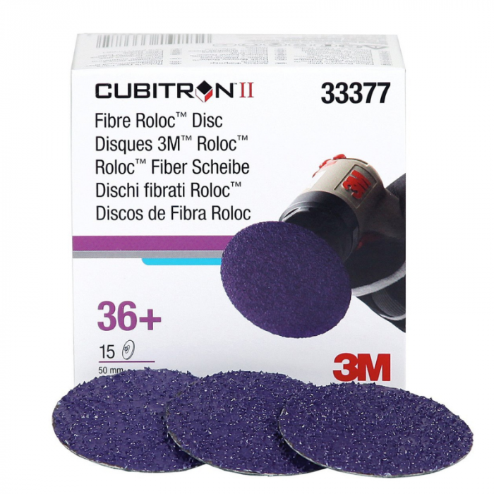 Disc abraziv, 3M Cubitron II, Roloc Fibra, diferite duritati, diametru 50 mm [1]