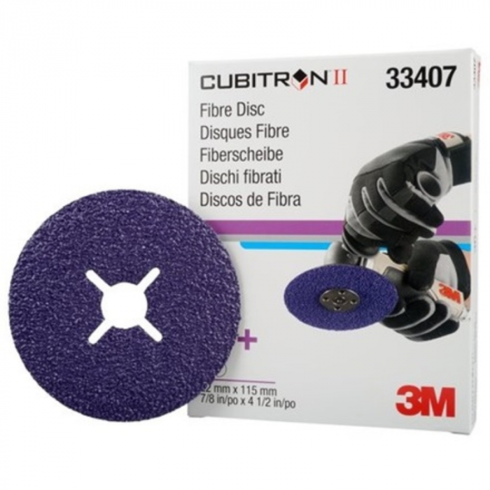 Disc abraziv, 3M Cubitron II, Roloc Fibra, diferite duritati, diametru 115 x 22 mm, 5 bucati [1]