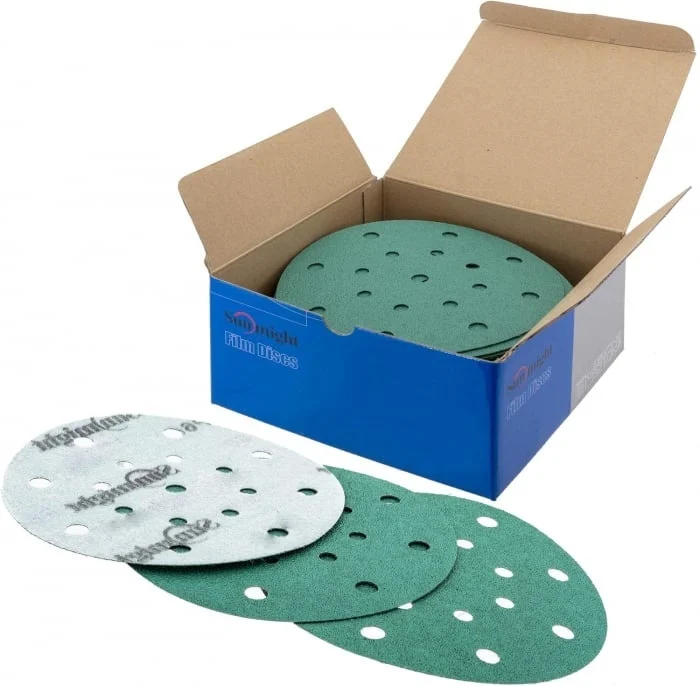 Disc abraziv, Sunmight ALeX, cu film velcro, verde, diametru 150 mm [2]