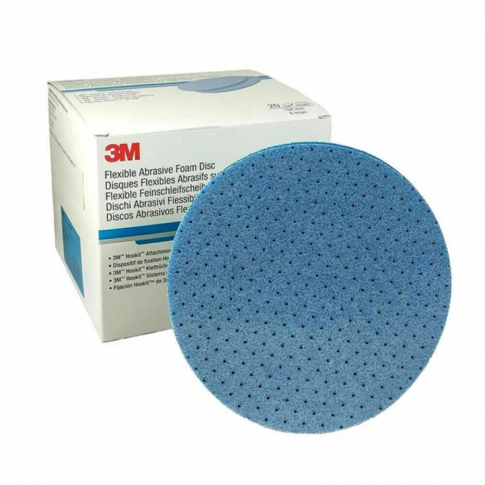 Disc abraziv flexibil, 3M™ Hookit™ Flexible Abrasive Foam Disc, pentru matuit ori polish, diferite duritati P400 - P2000, Ø 150 mm, 1 bucata [4]
