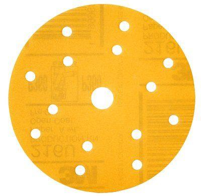 Disc abraziv slefuit velcro, 3M Gold 216U, 15 gauri, duritate P320 - P800, diametru Ø 150 mm [1]