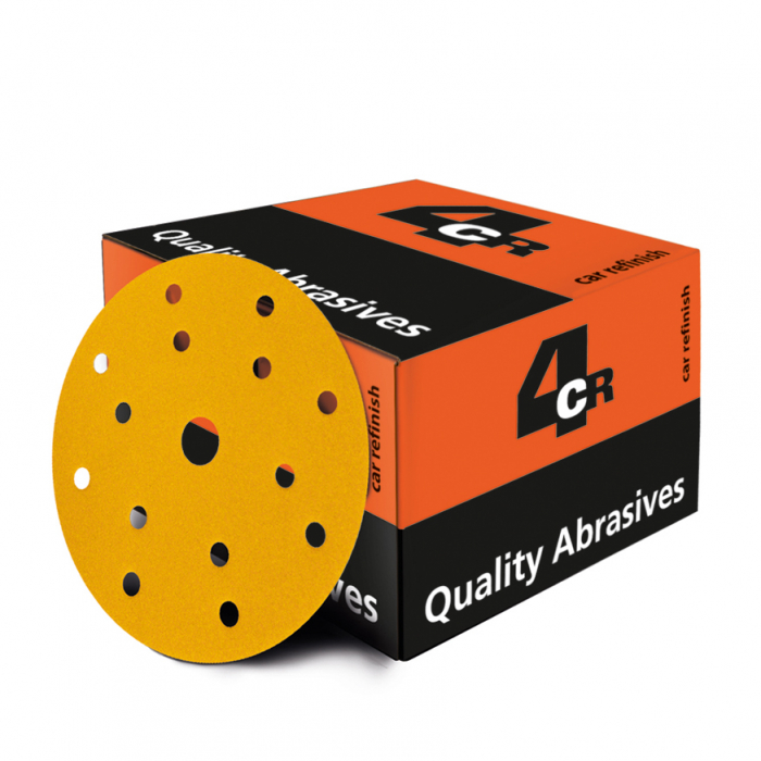 Disc abraziv slefuit velcro, 4CR GOLD, 15 gauri, duritate P80 - P800, diametru Ø 150 mm [1]