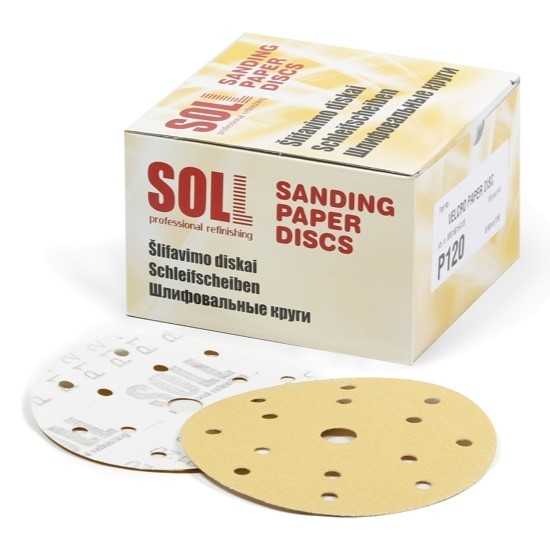 Disc abraziv slefuit velcro, Soll Paper Disc, 15 gauri, duritate P80 - P600, diametru Ø 150 mm [1]