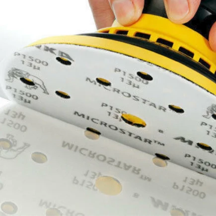 Disc polish film, Mirka® Microstar®, prindere velcro 15 orificii, duritati P800 - P2500, Ø 150 mm [4]