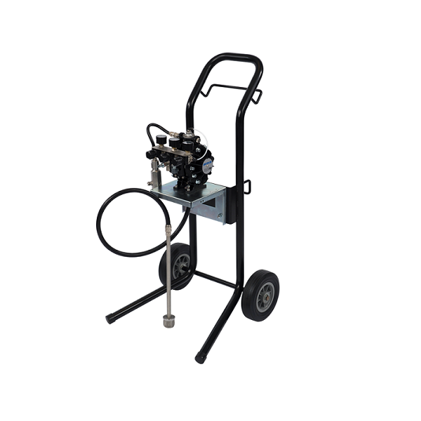 Pompa cu membrana, Binks DX70 ratio 1:1 ratio, greutate pompa - 2.2 Kg, presiune aer maxima - 7 Bar [2]